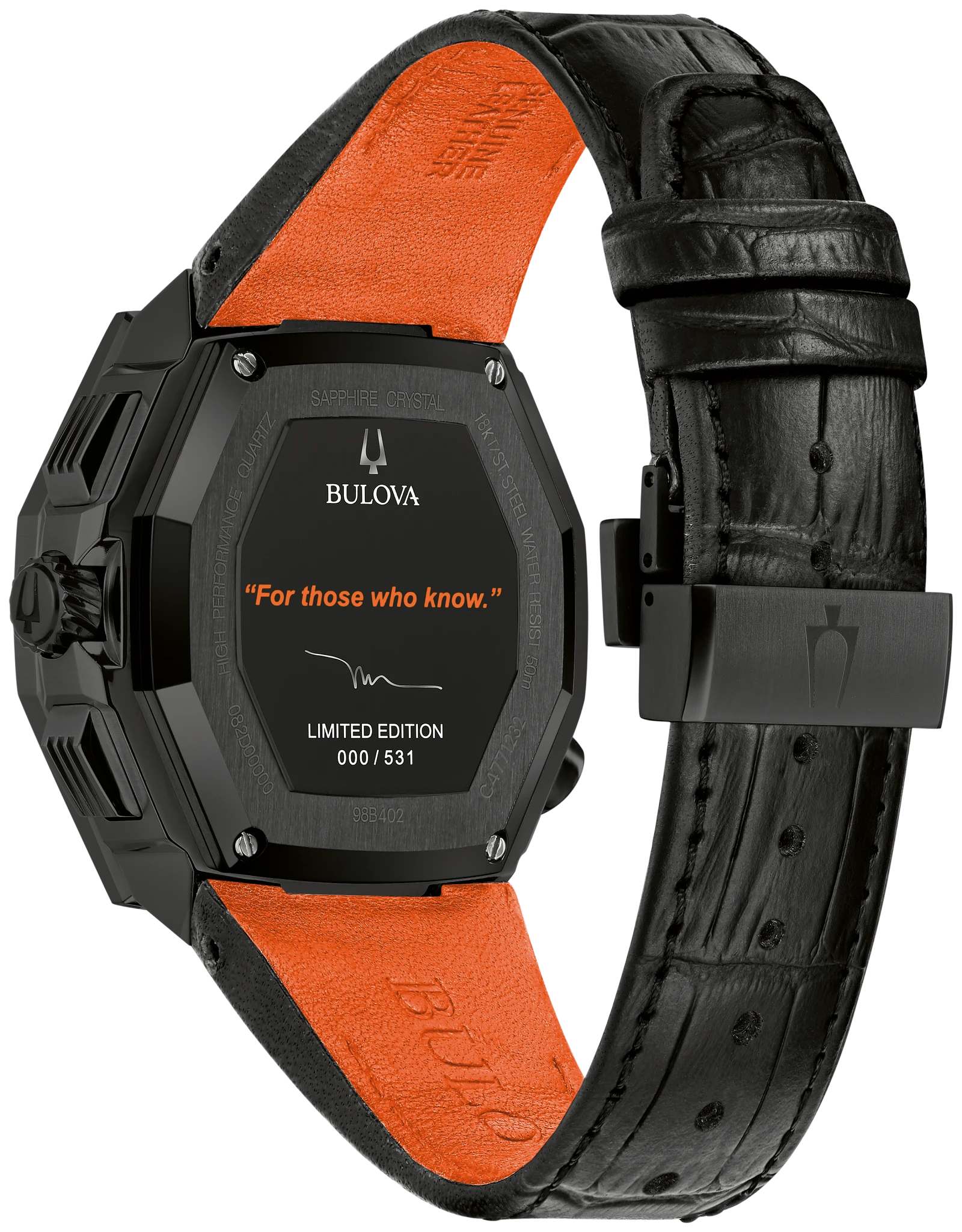 Black Dial Leather Strap Series X 98B402 | Bulova